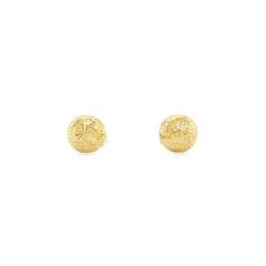 Jai's 14K Yellow Gold Textured Sphere Studs
