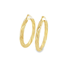 Jai's 14K Yellow Gold Large Twisted Hoops