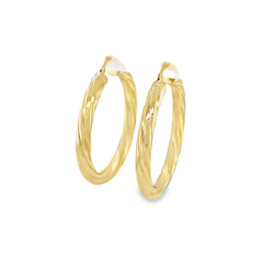 Jai's 14K Yellow Gold Large Twisted Hoops