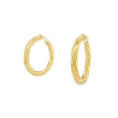 Jai's 14K Yellow Gold Small Lined Hoops