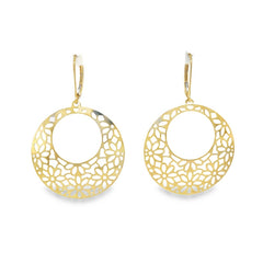 Jai's 14K Yellow Gold Floral Drop Earrings