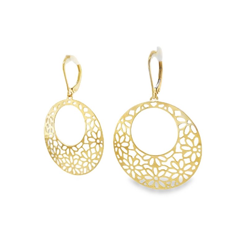 Jai's 14K Yellow Gold Floral Drop Earrings