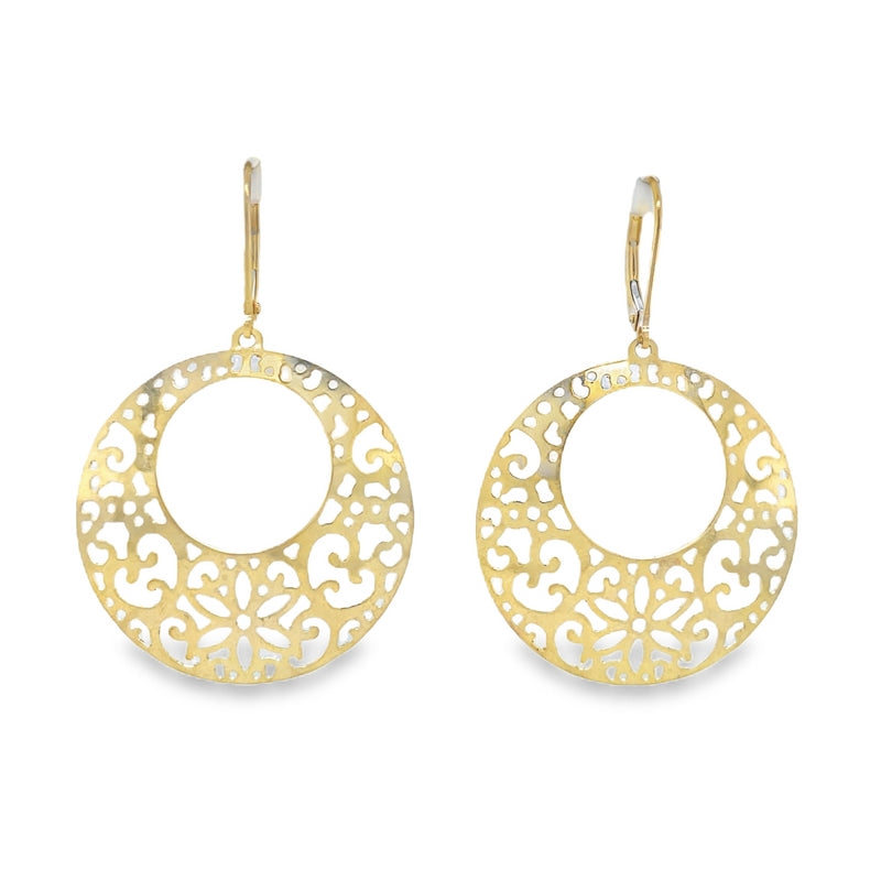 Jai's 14K Yellow Gold Floral Drop Earrings