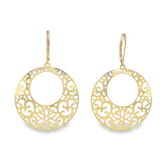 Jai's 14K Yellow Gold Floral Drop Earrings