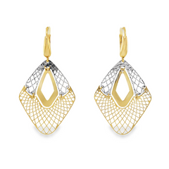 Jai's 14K Two-tone Mesh Drop Earrings