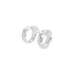 Jai's 14K White Gold Medium Thick Hoops