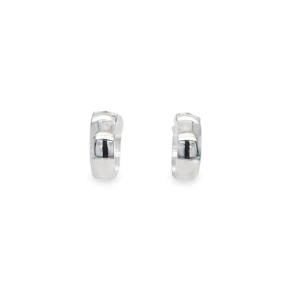 Jai's 14K White Gold Medium Thick Hoops