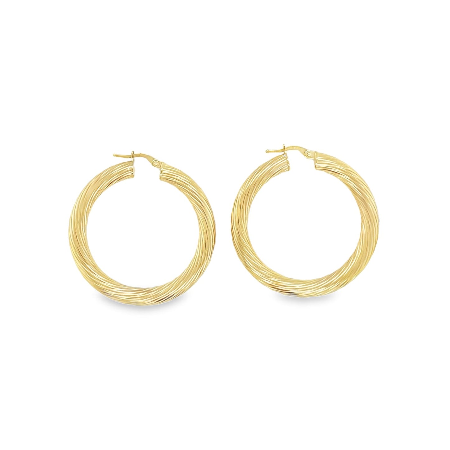 Jai's 14K Yellow Gold Thick Lined Hoops