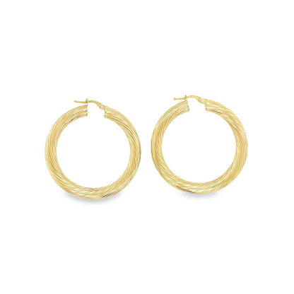 Jai's 14K Yellow Gold Thick Lined Hoops