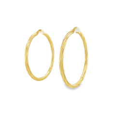 Jai's 14K Yellow Gold Large Twisted Hoops