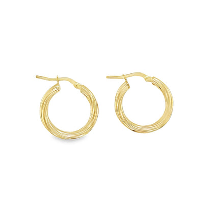Jai's 14K Yellow Gold Small Twisted Hoops