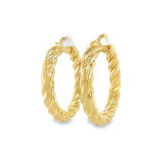 Jai's 14K Yellow Gold Large Twisted Hoops