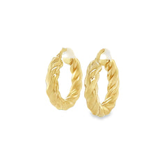 Jai's 14K Yellow Gold Petite Twisted Hoops