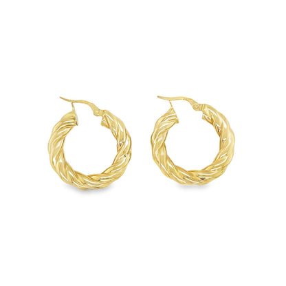 Jai's 14K Yellow Gold Petite Twisted Hoops