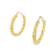 Jai's 14K Yellow Gold Large Twisted Hoops