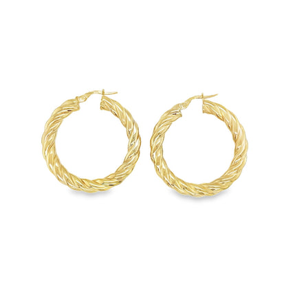Jai's 14K Yellow Gold Large Twisted Hoops