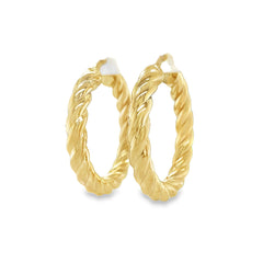 Jai's 14K Yellow Gold Large Twisted Hoops