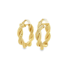 Jai's 14K Yellow Gold Twisted Hoops