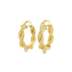 Jai's 14K Yellow Gold Twisted Hoops