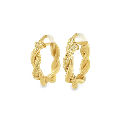 Jai's 14K Yellow Gold Twisted Hoops