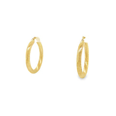 Jai's 14K Yellow Gold Small Lined Hoops