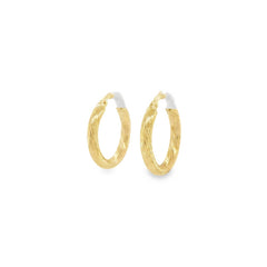 Jai's 14K Yellow Gold Small Lined Hoops