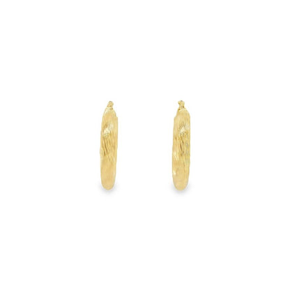 Jai's 14K Yellow Gold Small Lined Hoops