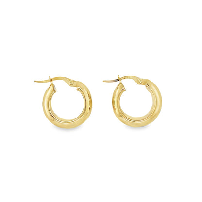 Jai's 14K Yellow Gold Thick Petite Hoops