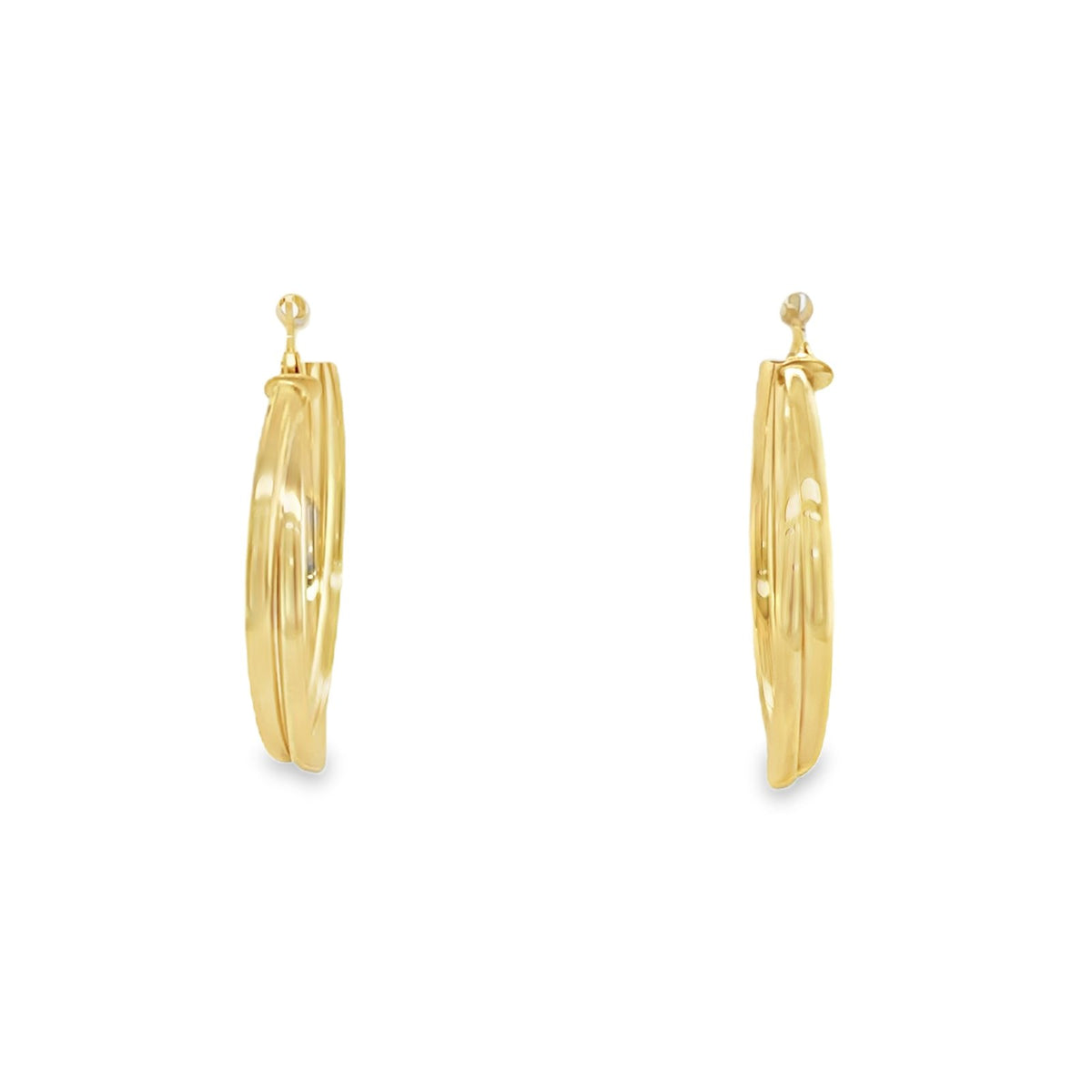 Jai's 14K Yellow Gold Large Criss-cross Hoops