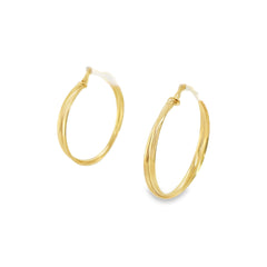 Jai's 14K Yellow Gold Large Criss-cross Hoops