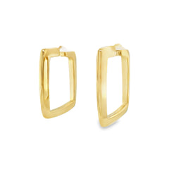 Jai's 14K Yellow Gold Large Square Hoops