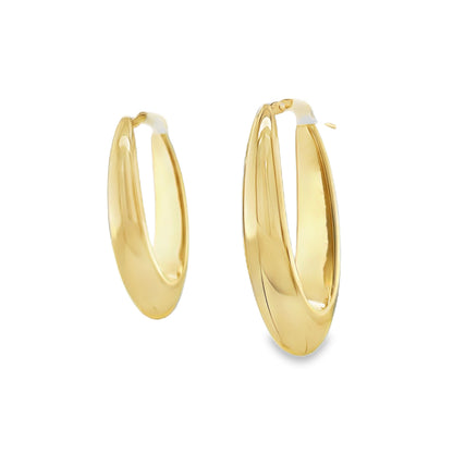 Jai's 14K Yellow Gold Bowed Hoops