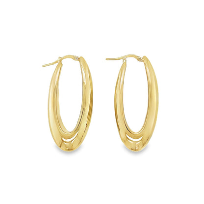 Jai's 14K Yellow Gold Bowed Hoops