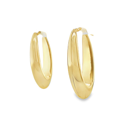 Jai's 14K Yellow Gold Bowed Hoops