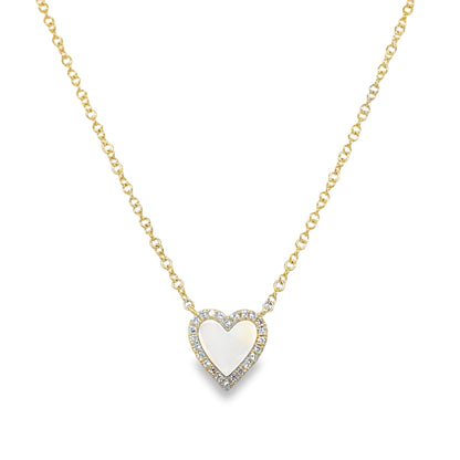 Jai's 14K Yellow Gold Diamond & Mother-of-Pearl Heart Necklace