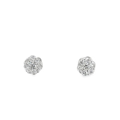Jai's 14K White Gold Petite Diamond Pave Studs