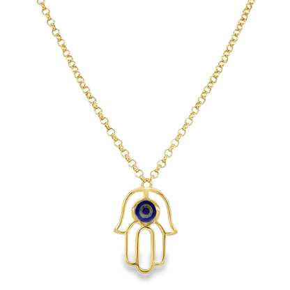 Jai's 14K Yellow Gold Evil Eye & Hamsa Hand Necklace