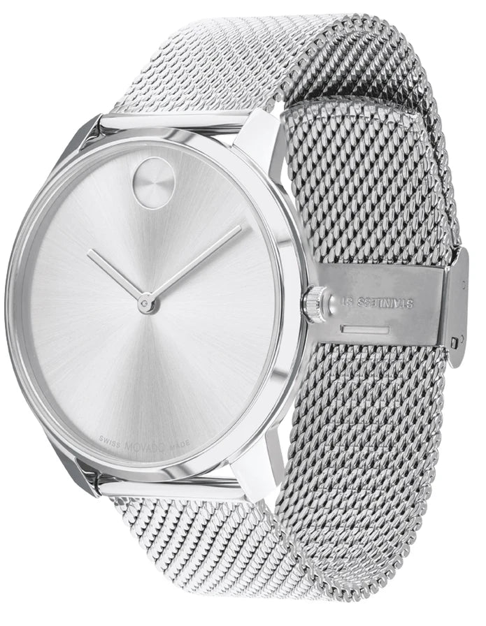 Movado's BOLD Thin with Silver-white Dial