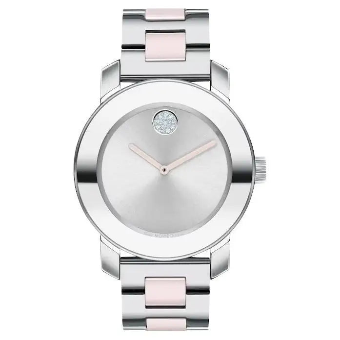 Movado's BOLD Ceramic with Silver Museum Dial & Crystals