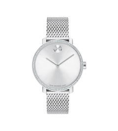 Movado's BOLD Shimmer with Silver-toned Museum Dial & Crystals