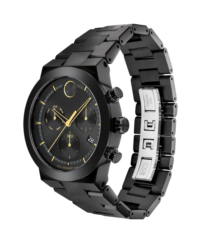 Movado's BOLD Fusion with Black Chronograph Dial