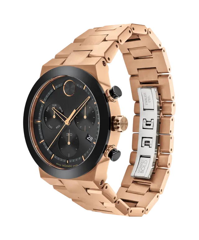 Movado's BOLD Fusion with Black Chronograph Dial