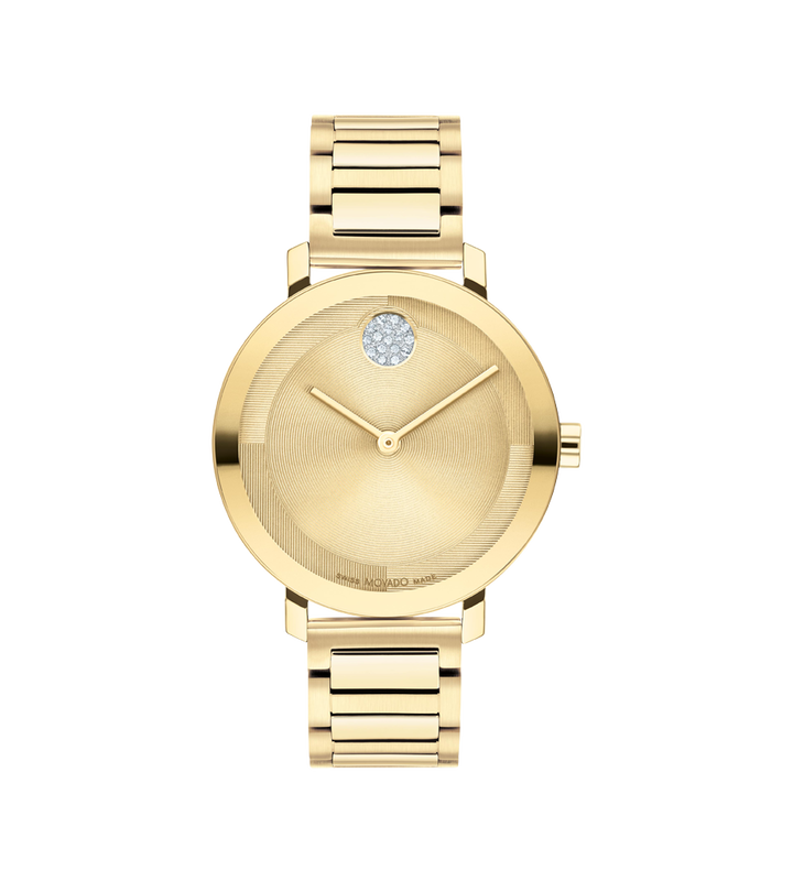 Movado's BOLD Evolution 2.0 with Gold-toned Museum Dial & Crystals