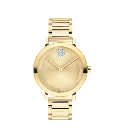 Movado's BOLD Evolution 2.0 with Gold-toned Museum Dial & Crystals