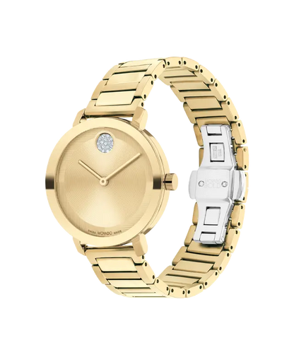 Movado's BOLD Evolution 2.0 with Gold-toned Museum Dial & Crystals