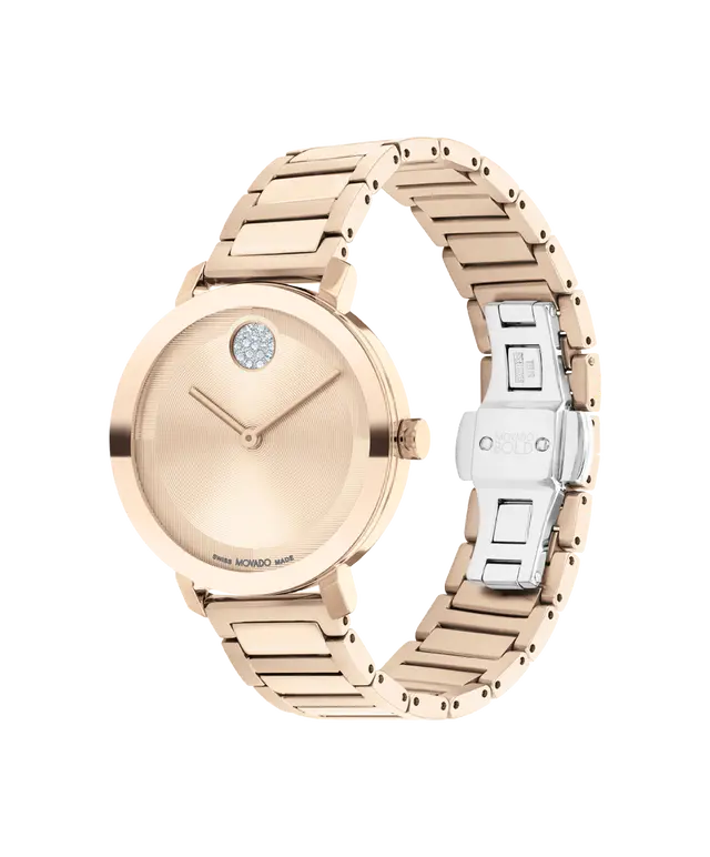 Movado's BOLD Evolution 2.0 with Carnation Museum Dial & Crystals