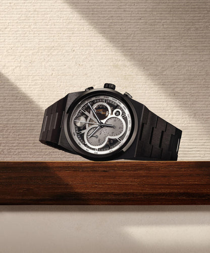 Movado's BOLD Quest with Black Skeleton Dial