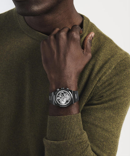 Movado's BOLD Quest with Black Skeleton Dial