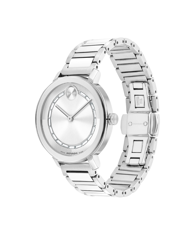 Movado's BOLD Evolution 2.0 with Silver-toned Museum Dial & Crystals