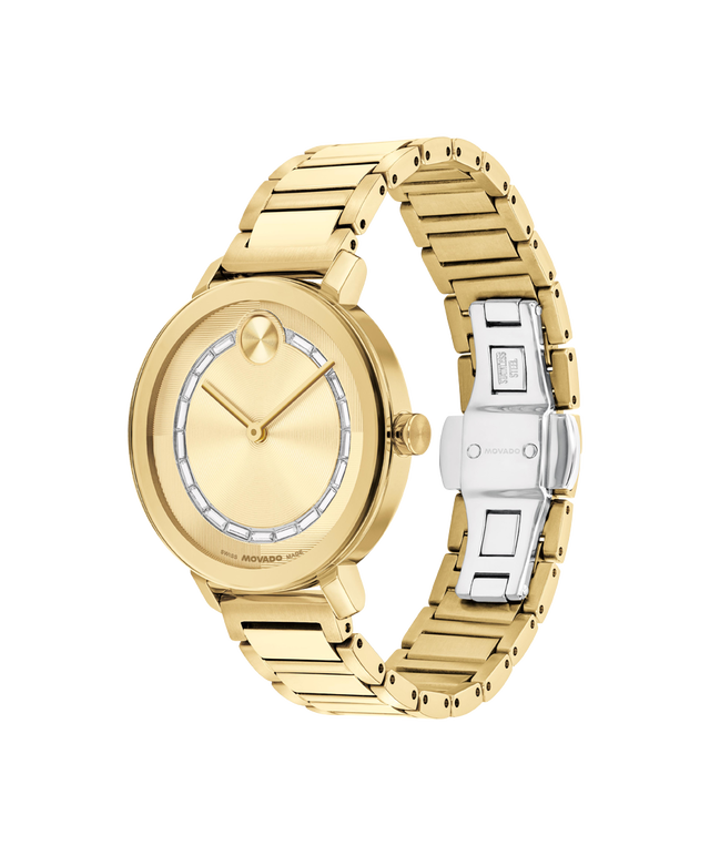 Movado's BOLD Evolution 2.0 with Gold-toned Museum Dial & Crystals